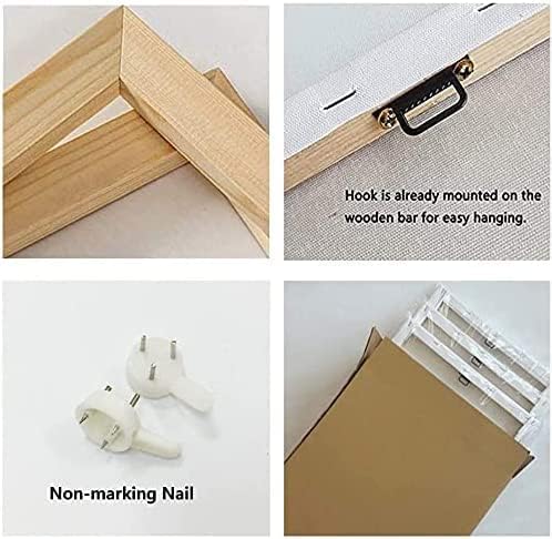 Yxbhhym-Beach Wall Art Black and White Ocean Pictures for Walls Sunrise Seascape Scenery Canvas Print Sunset Painting Palm Poster Sea Wave Artwork for Living Room Wall Art Bedroom Office Wall Dรฉcor