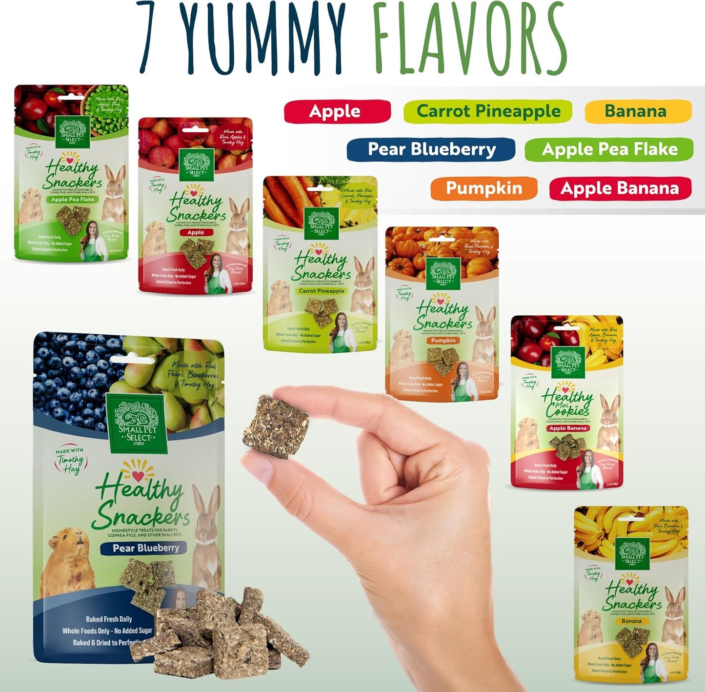 Small Pet Select - Healthy Snackers - Pear/Blueberry