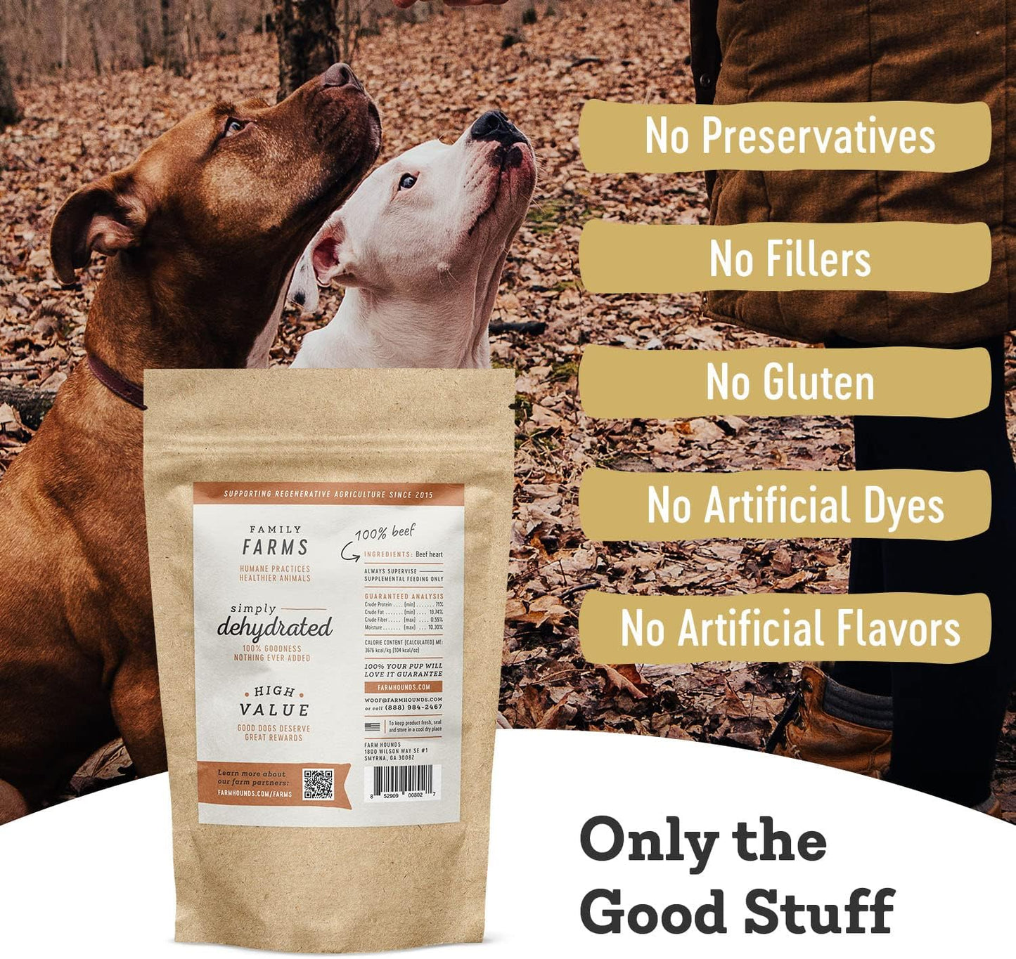 Farm Hounds - Beef Heart - Premium Natural Beef Heart Jerky For Dogs - Made From 100% Humanely Raised Cattle - Organ Treats - Great For Training & Treats - No Added Fillers - Made in USA - 4oz -1 Pack