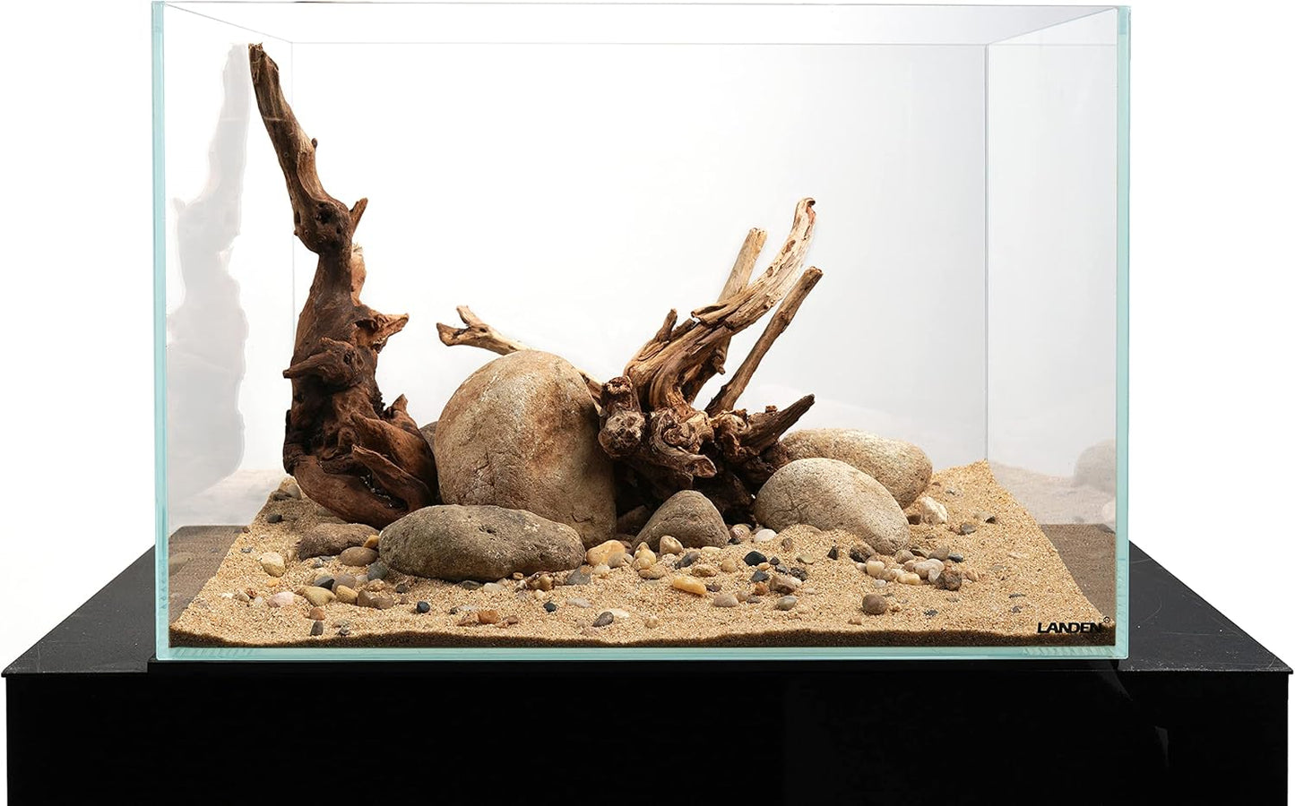 LANDEN BALAGEN SAND Natural River Rock Gravel 2L(7lb), Aquarium Aquascape Decorative Pebbles,Pea gravel, Rain Forest Rocks for Plants,River Rocks for Outdoor Landscaping,Betta beads,Terrarium,Φ14-38mm