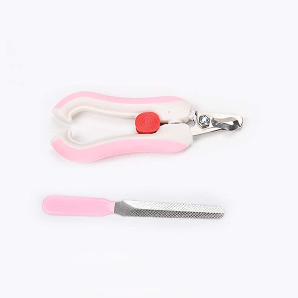 OMEM Bird Nail Clippers with Grinding Nail Scissors Tool Pet Parrot Claw Care (Pink,S)