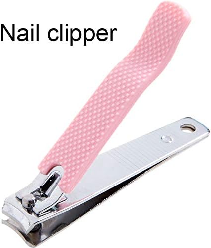 Rocutus 2pcs/Set Nail Clippers Set Portable Nail Scissors Toenail Clippers Nail Clippers,Adult Pedicure Nail Clippers,Fingernail Clippers Household Foot Manicure Scissors Manicure Tools (Pink)