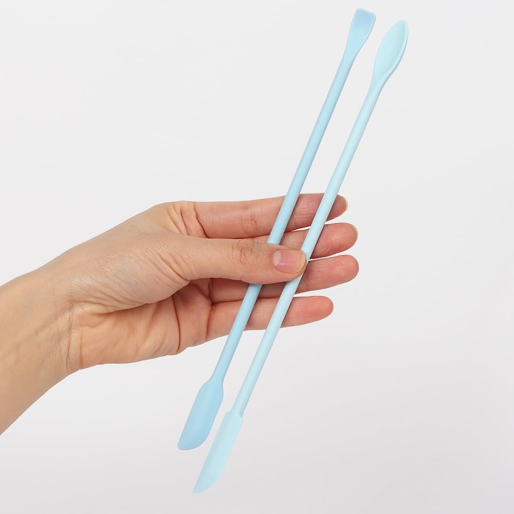 2Pcs Crested Gecko Food Mixing Spoon, Feeding Spoon fit Lizard Gargoyle Bearded Dragon - Blue