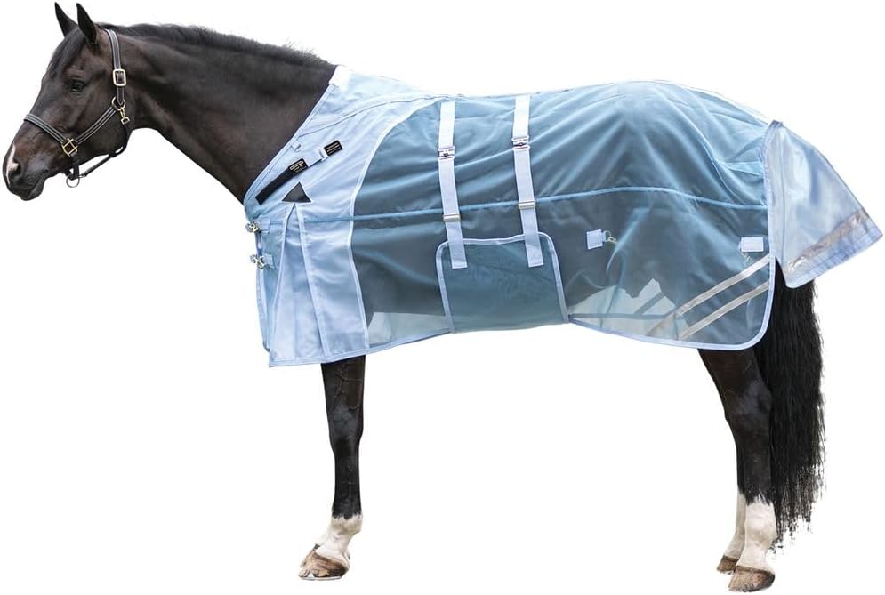 Schneiders Mosquito Mesh II Adjusta-Fit Horse Fly Sheets | Insect & UV Protection for Horses | Durable 350D Mesh | Reflective Safety Stripes