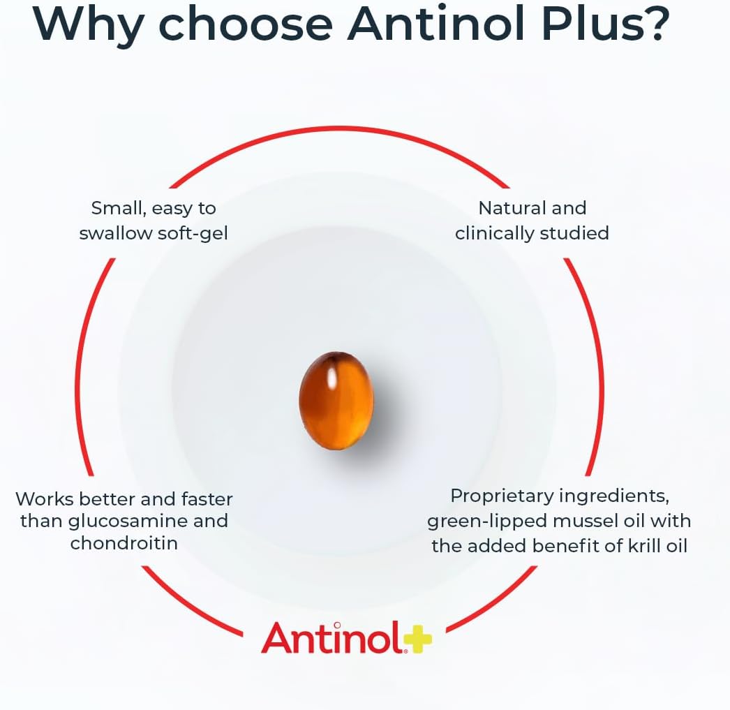 Plus, Mobility, Hip, and Joint Supplement for Dogs, Green-Lipped Mussels and Krill Oil - Dog Joint Supplement, Better and Faster Than Glucosamine and Chondroitin, 180 Soft Gels