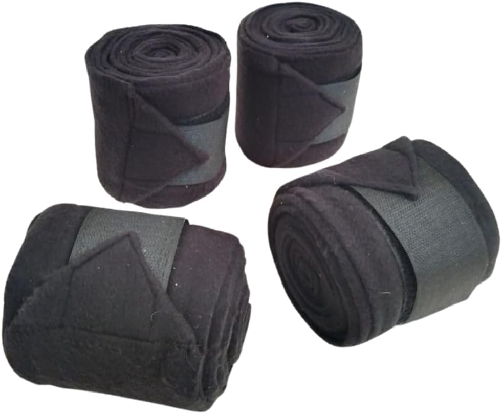Horse Leg Bandage/Horse Leg wrap (Set of 4) Red, Blue, Navy Blue, and Black (Black)