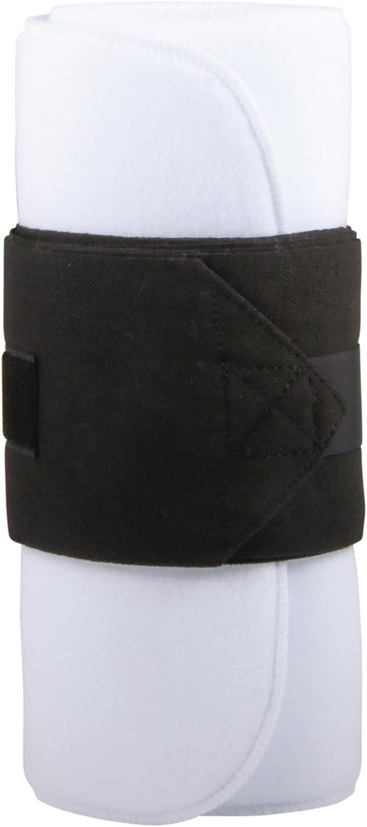 Dura-Tech Combo No Bow Leg Wraps for Horses | Perfect & Quick Bandage Application | Innovative Protection | Heavy-Duty Hook & Loop Closure | White & Black Combo