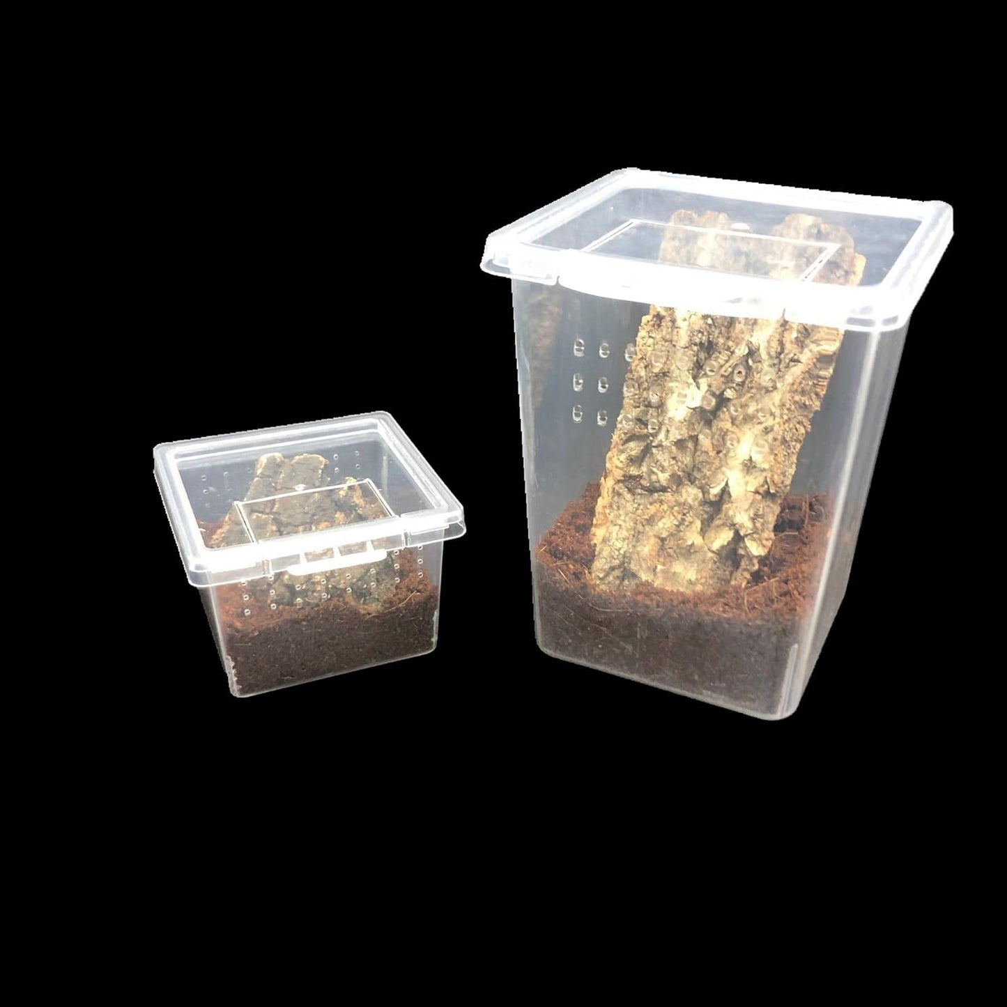Small Reptile breeding Box Spider Terrarium freeding Box for arboreal Tarantula Scorpion Sling Lizards Mantis Jumping Spider Snail Insect Isopods Terrariums Breeding Box (4high+4small)