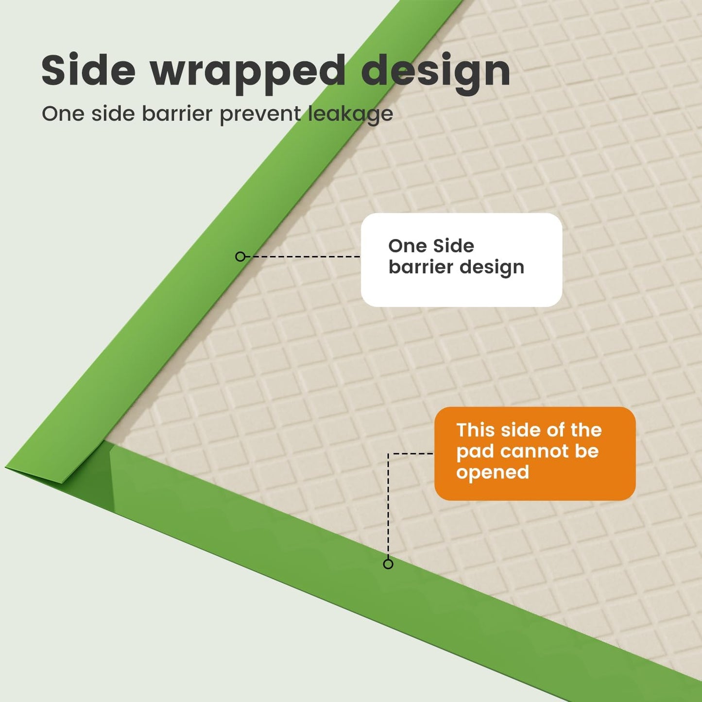 Gardner Pet Dog Pee Pads Extra Large 28"x34", XL Thicker ECO Green Disposable Puppy Training Pads Super Absorbent Full Edge-Wrapping Pad for Dogs, Puppies, Cats, Rabbits (100 Count)