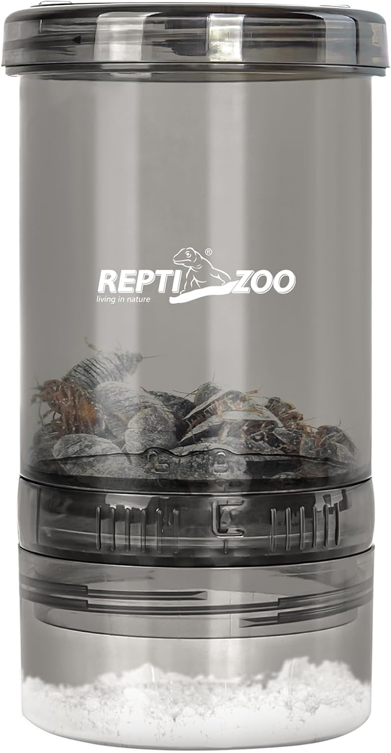 REPTI ZOO Reptile Cricket Calcium Powder Mixer, Cricket Keeper Shaker for Bearded Dragon Gecko Snake Lizards, Dispenser Feeder for Chameleon Reptile & Amphibians