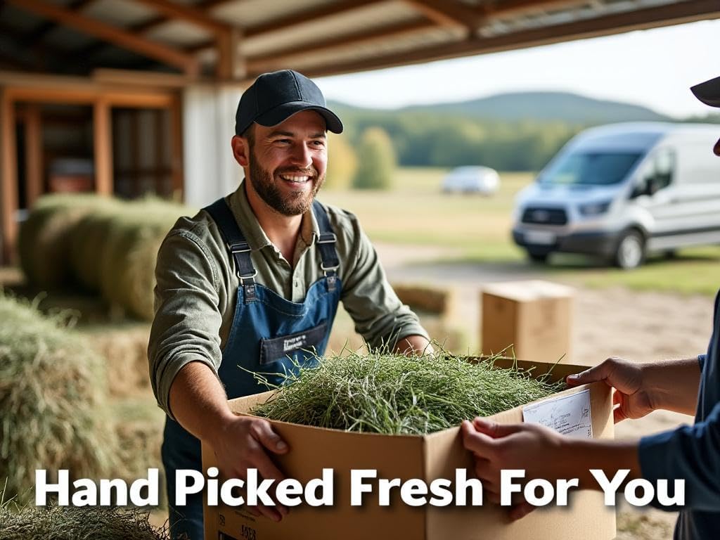 Blue Mountain Hay | Fresh Timothy Hay (25 Pounds) | Great for All Ages | High-Altitude Hay Pet Food for Rabbits, Guinea Pigs, Chinchillas, Hamsters, and Other Small Pets