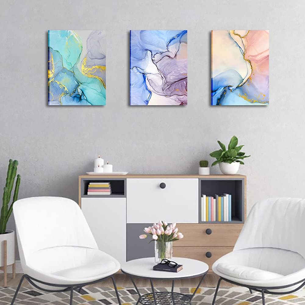 Abstract Wall Decor For Living Room Large Size Canvas Wall Art Paintings For Bedroom Colorful Color Abstract Wall Artworks Pictures For Office Decor Bathroom Home Decorations Art 3 Piece 20x28