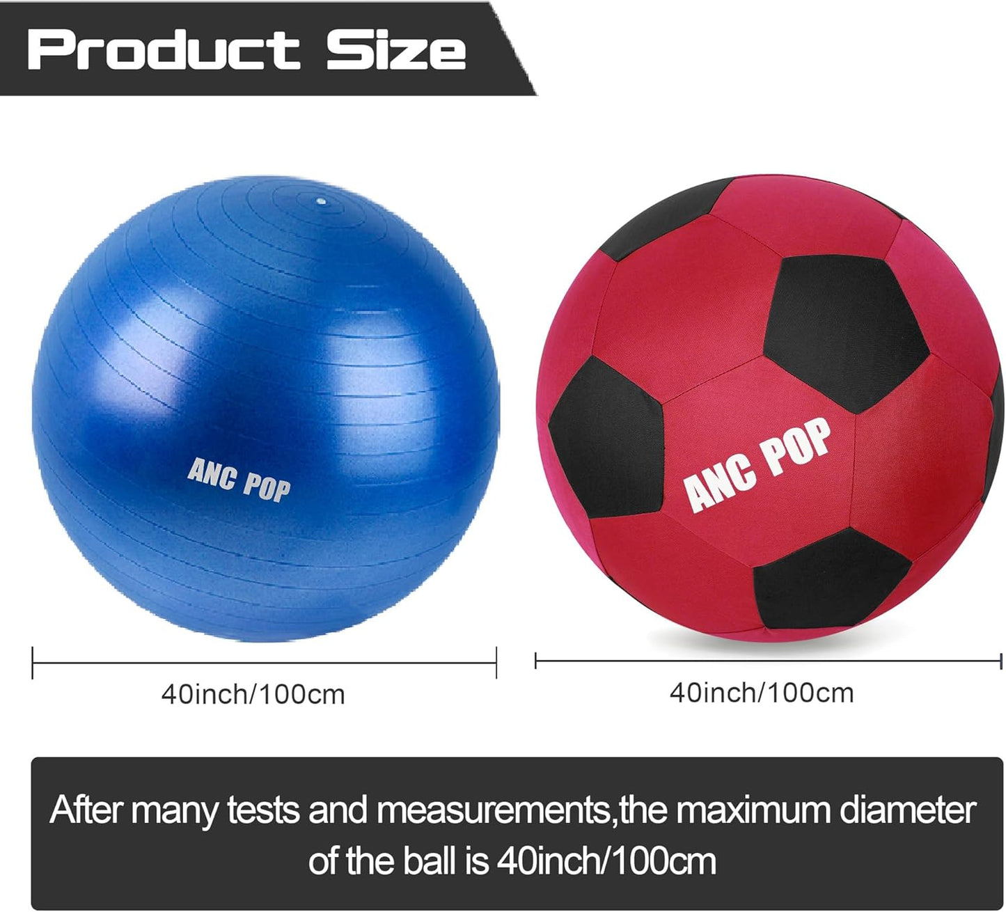 Herding Ball for Horse Ball & Cover 40" Large for Play Herding Ball Horse Toys for Horse (Red & Black)