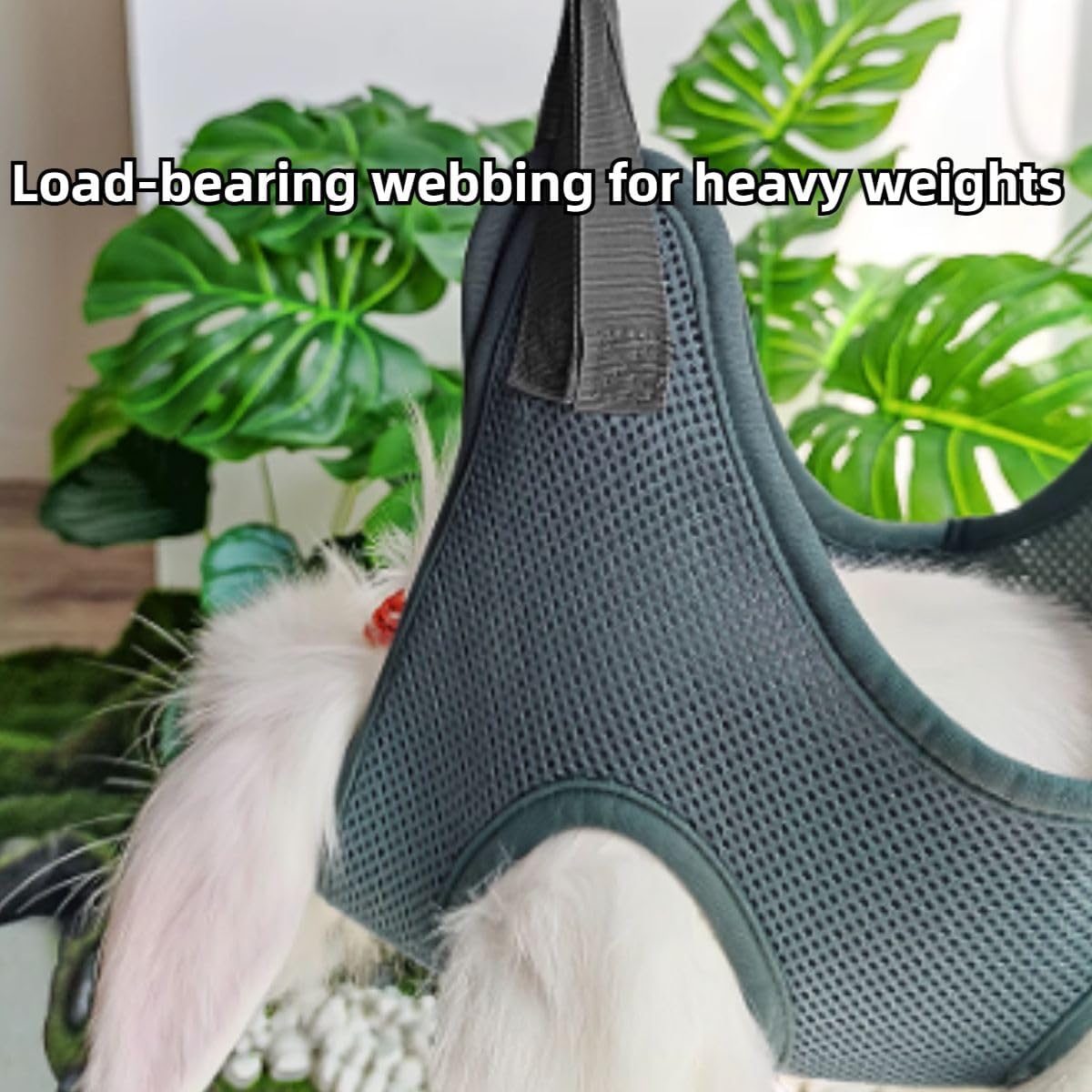 Rabbit Grooming Hammock with Safety Belt for Nail Clipping, Grooming, Bunny Bathing Bag for Nail Trimming, Cat Claw Care Bag, Small Animal Grooming Harness (Grey,XX-Small)