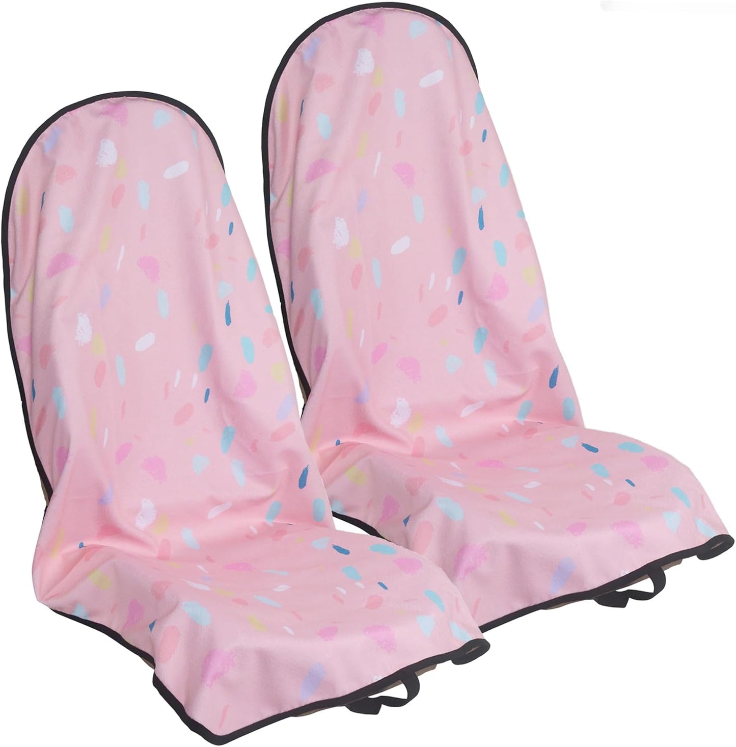 Car Seat Cover Protector Front Seats,for Gym Workout,Running,Swimming,Beach and Hiking,Waterproof Sweat Towel Bucket Seat Covers for Cars SUV Trucks (Pink Marbling, 2Pcs)