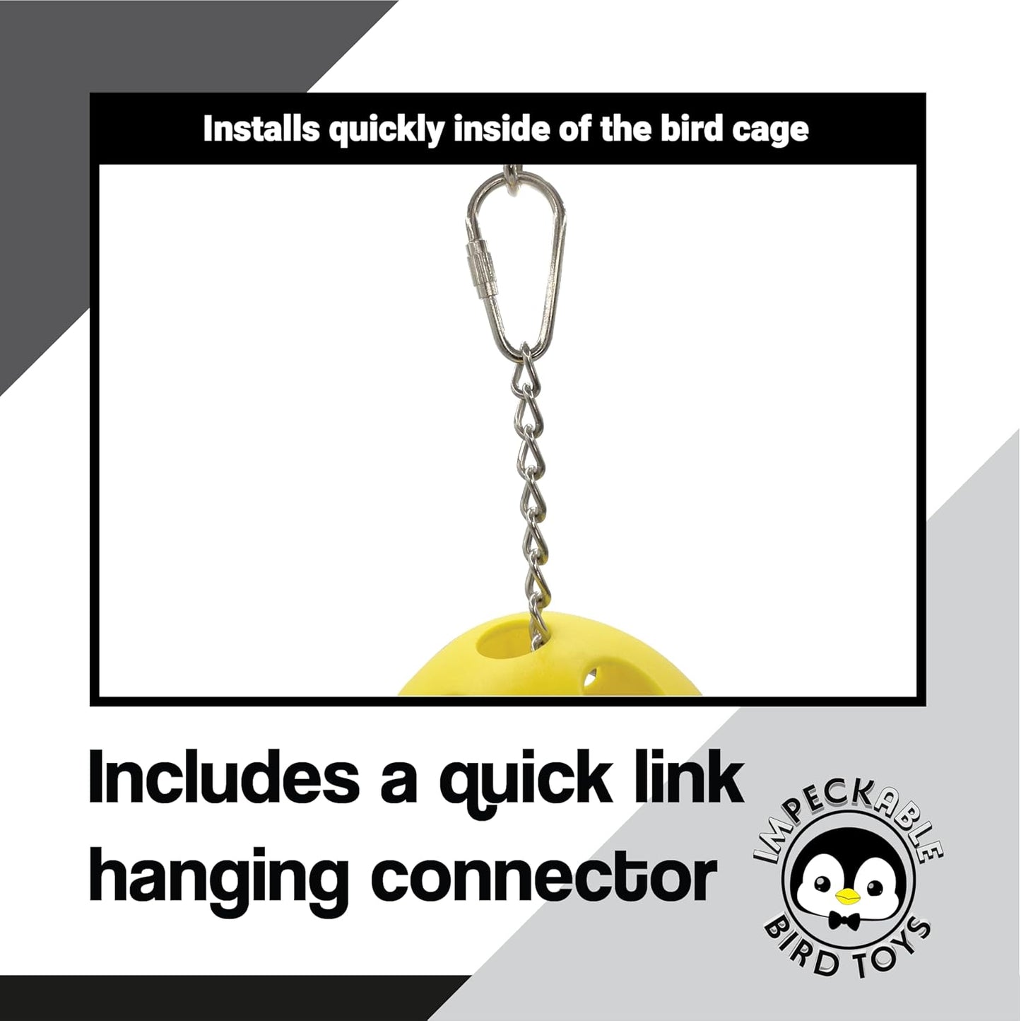 1937 Flower Ringer with Acrylic Flowers, Bells and Chain Links – Handcrafted Great for Conures, African Greys, Amazons and Medium Size Birds