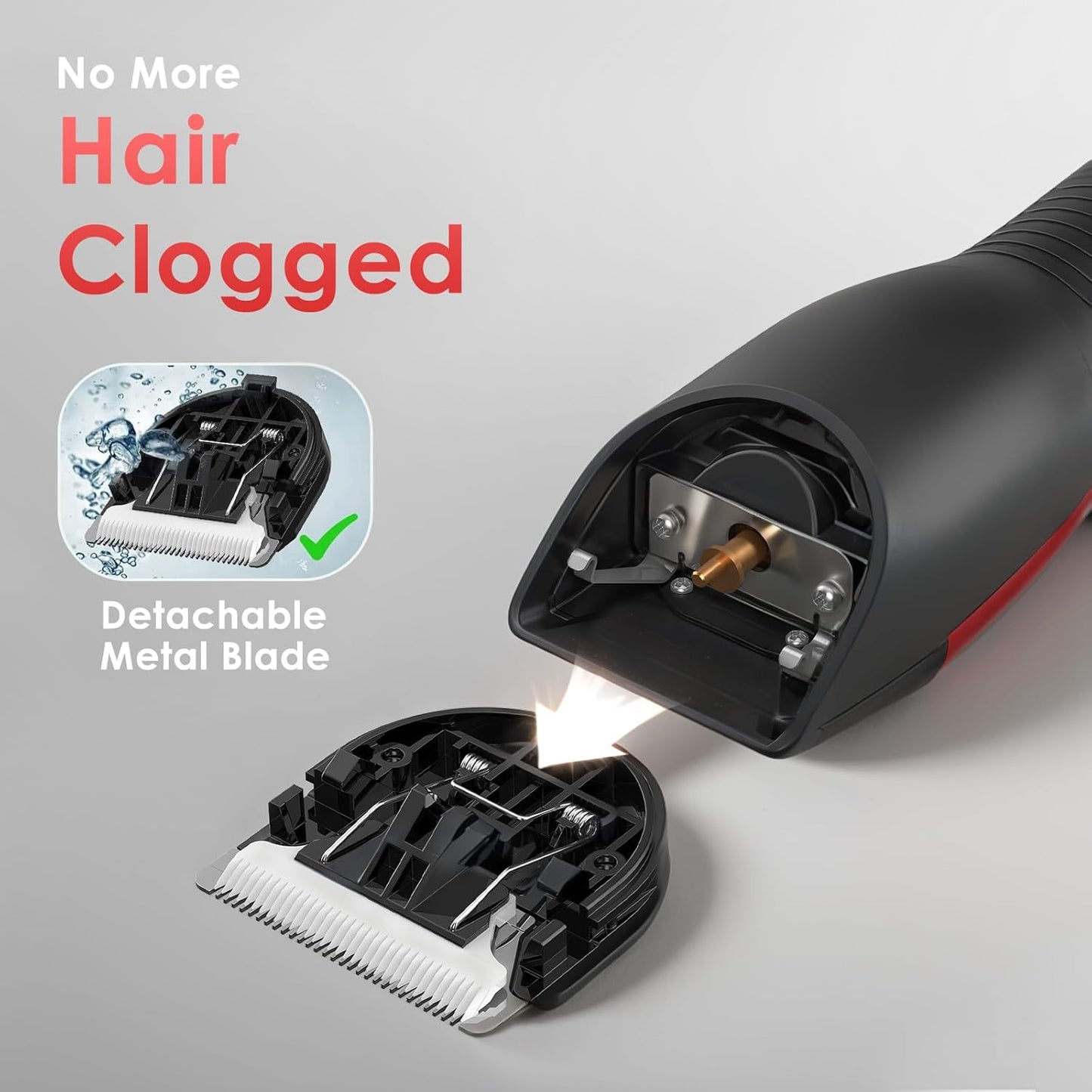 Horse Clippers Low Noise Rechargeble Horse Trimmer Kit, Pet Shaver for Heavy Thick Coats Grooming, 2-Speed Cordless Animal Shears for Horse, Sheep, Cats and Dogs