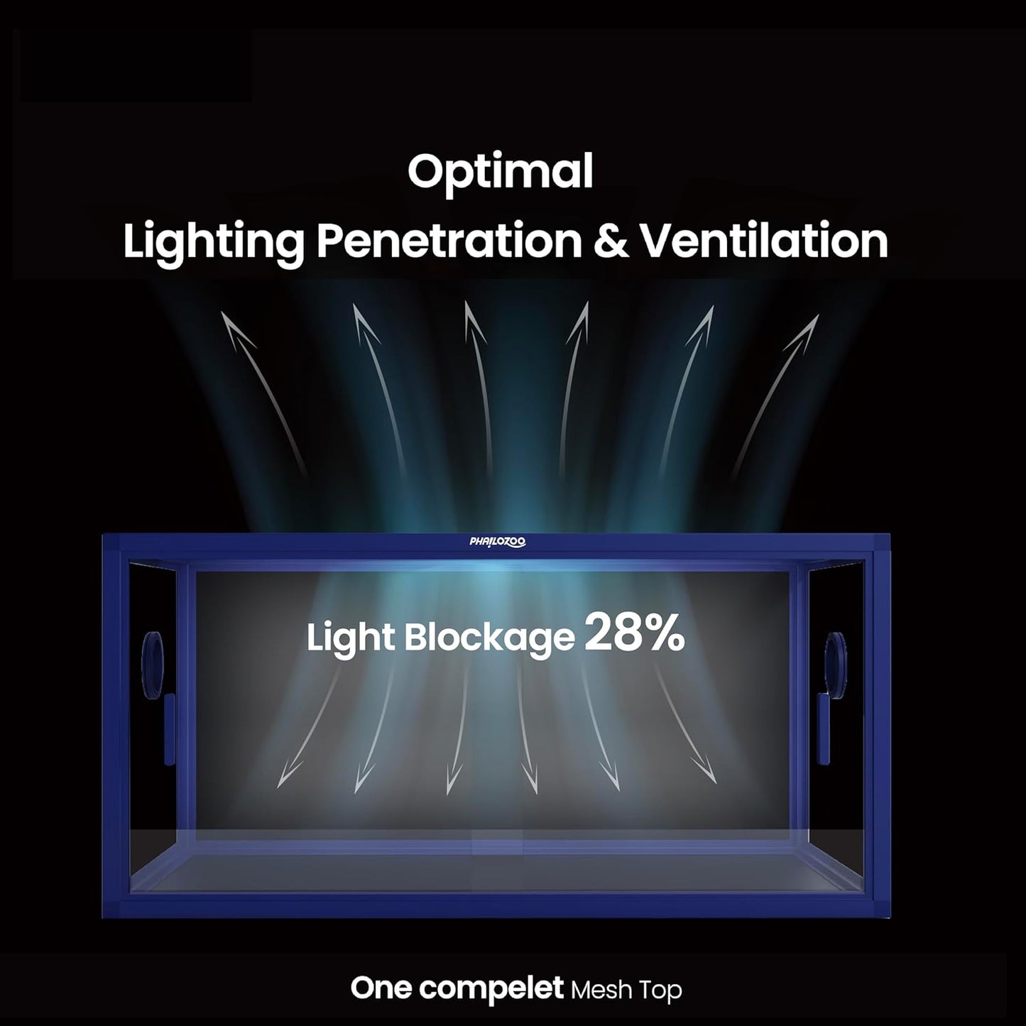 50 Gallon Bearded Dragon Tank, Reptile Enclosure for Easy Maintenance, Front Opening Reptile Tank with Top Screen Ventilation & Glass Sliding Door 36''x18''x18''