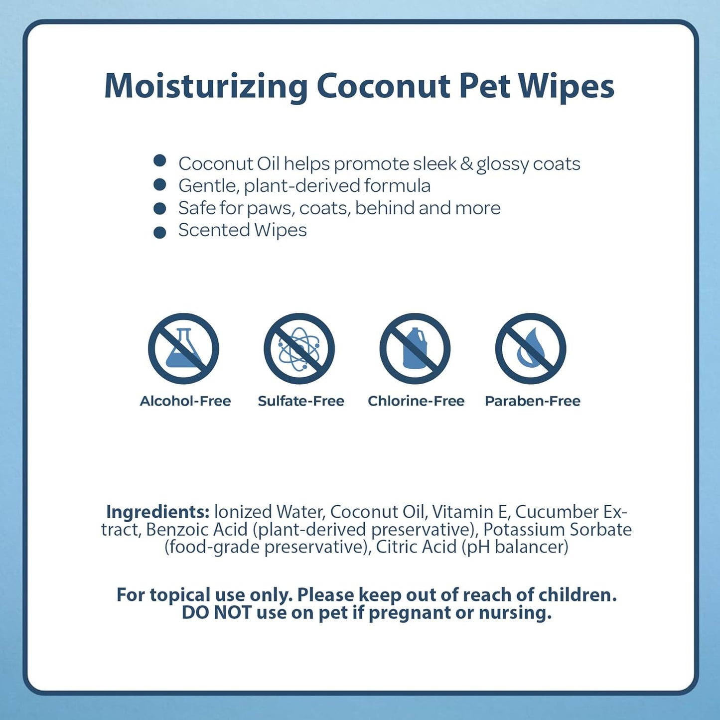 Best Pet Supplies Pet Wipes for Dogs - Dog Wipes Cleaning Deodorizing, for Coats, Ears, Paws - Moisturizing, Coconut, 100 Count