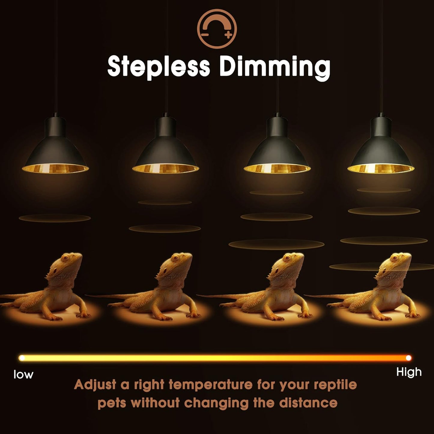 Reptile Heat Lamp, Briignite UVA Basking Light for Reptiles 50W, G9 Halogen Heat Bulb & Dome Reptile Light Fixture, Aluminum Reflector, Dimmable Heat Lamp for Chicken Turtle Snake Gecko Lizard, 2 Pack