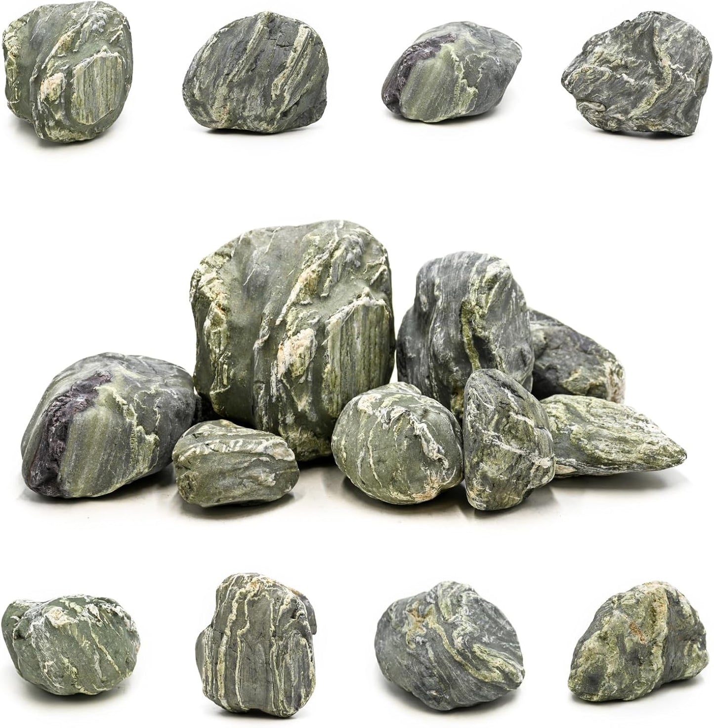 Aquarium Decor River Rock Decorative Stones Fish Tank Rocks Aquarium Landscapes 20LB Decoration Stone for Aquariums Aquascaping Terrariums,Paludariums,and Gardens（4-9inch / 4PCS）