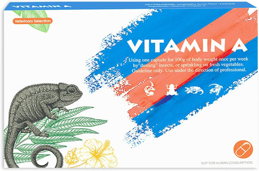 Reptile Vitamin A Supplement – Eye Health Support for Lizards, Turtles, Snakes & Amphibians – Promotes Growth, Vision & Immunity