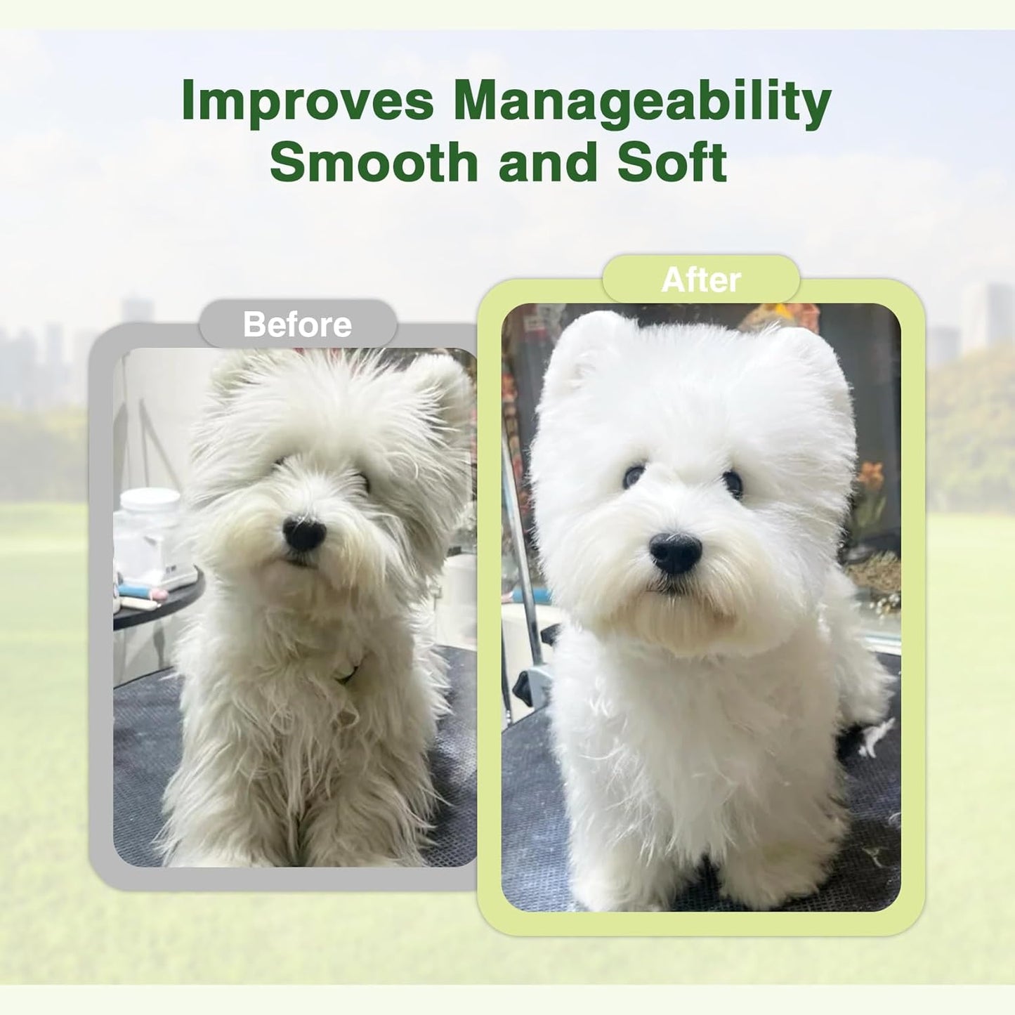 Dog Conditioner with Shea Butter & Olive Oil – Moisturizes, Relieves Itchy Skin & Allergies, Detangles, Controls Shedding, Leaves Fur Soft, Shiny & Fresh, Avocado Scent, 6.76 oz