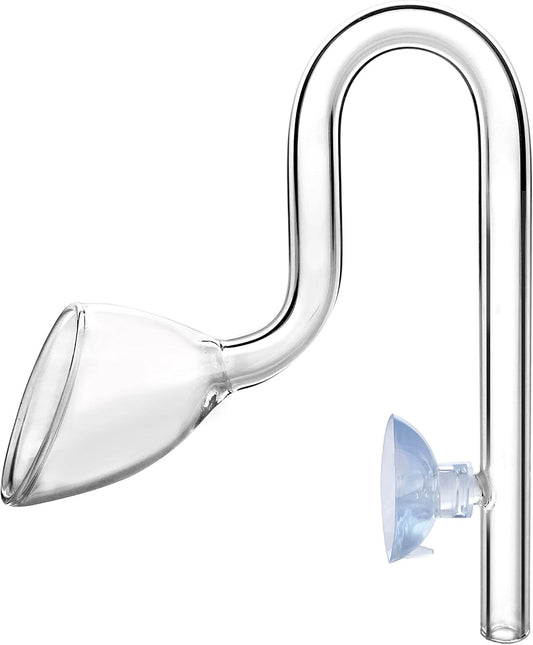 Glass Lily Pipe Outflow for Aquarium Planted Tank (10mm for 9/12mm (3/8" ID) tubing)