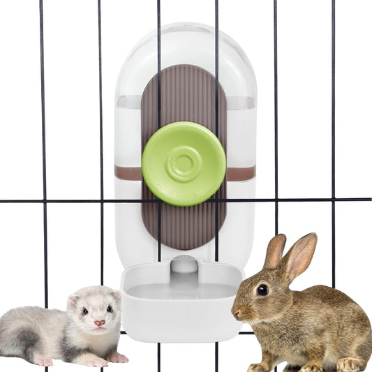 28oz Hanging Automatic Water Dispenser，Rabbit Water Bottle,Bunny Guinea Pig Ferret Water Bowl for Cage,Suitable for Small Animal Puppies(Cage Grid Spacing Over 1.2'')