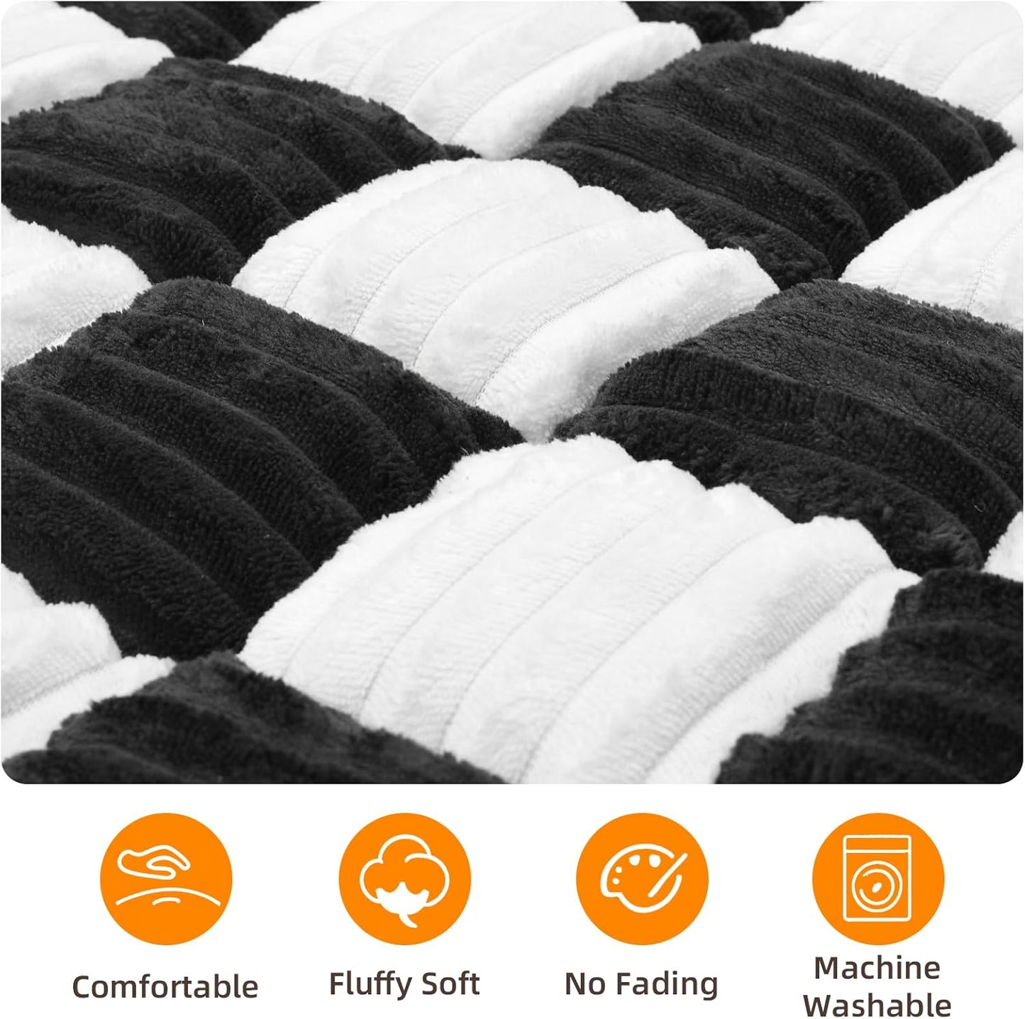 Dog Car Seat Cover for Back Seat, Plaid Backseat Pet Bed Mat, Non-Slip Travel Dog Bed for Backseat Extenders, 24.8" x 54", Black and White