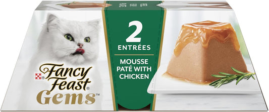 Fancy Feast Gems Pate Cat Food Mousse With Chicken and a Halo of Savory Gravy Cat Food - (Pack of 8) 4 oz. Boxes