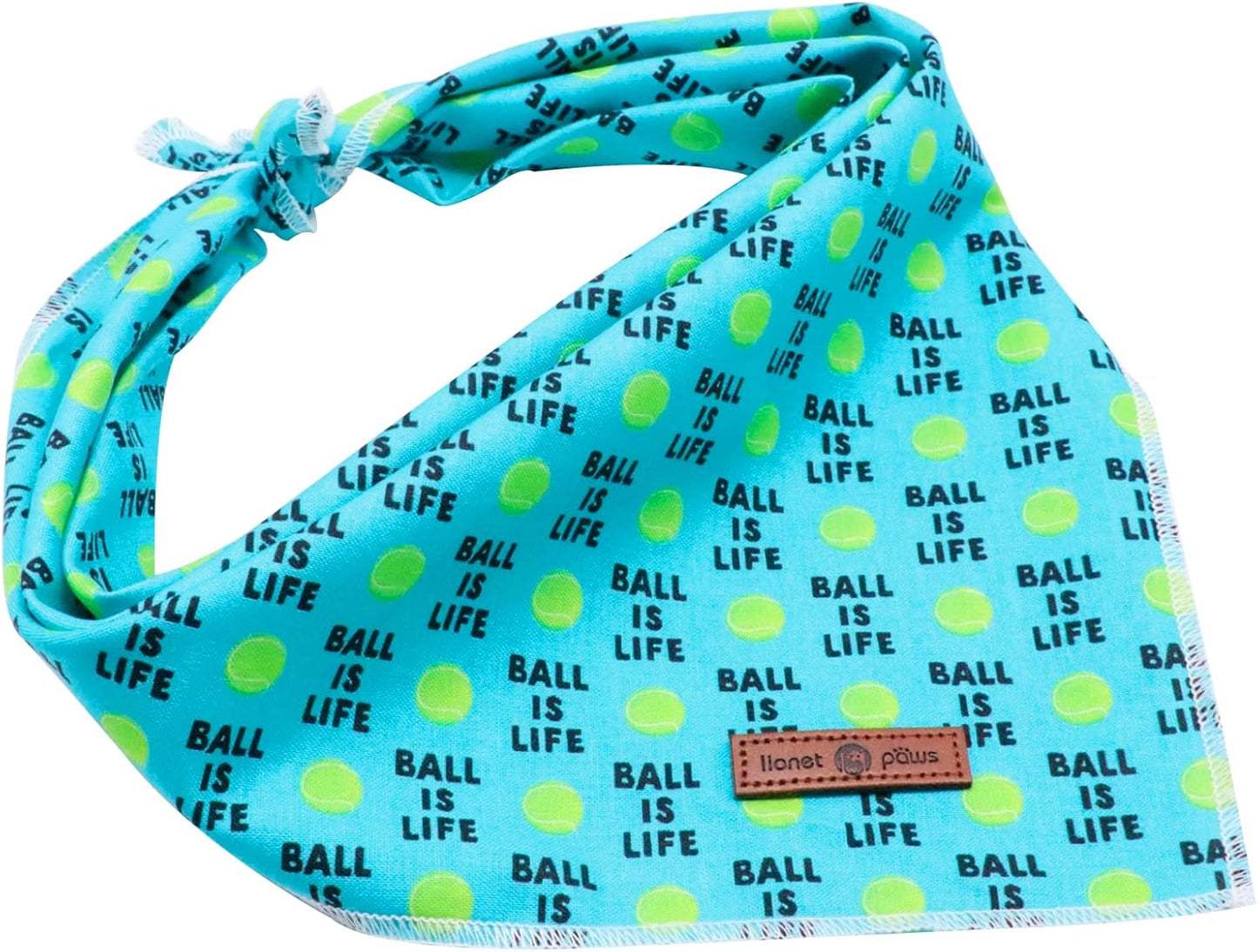 Lionet Paws Dog Bandana,Fabric Ball Dogs Kerchief for Medium Large Dogs,Dog Cotton Triangle Bibs Scarf for Girl Boy