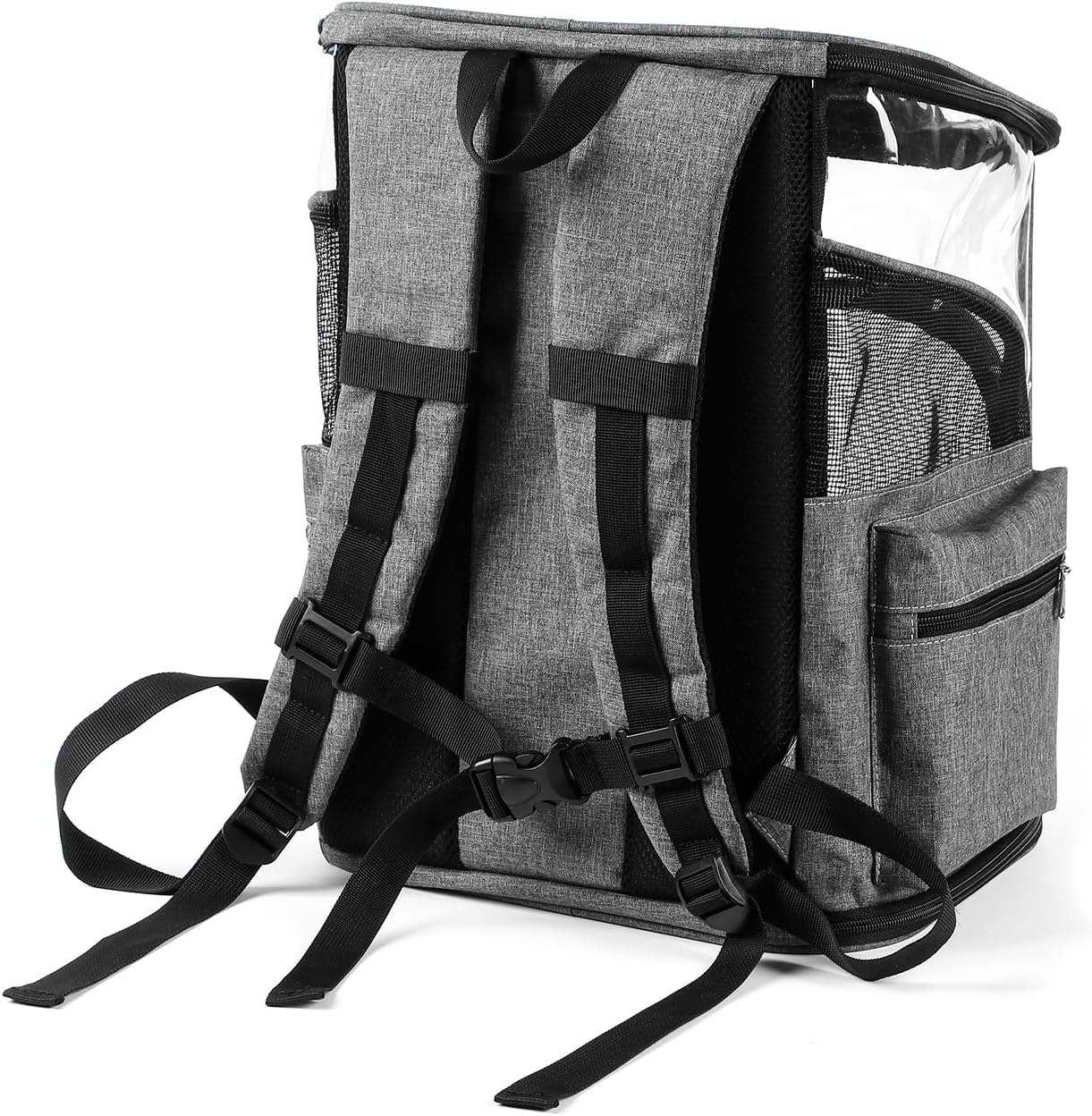 Cat Carriers Dog Carrier Pet for Small Medium Cats Dogs Puppies up to 25 Lbs, TSA Airline Approved Soft Sided, Collapsible Travel Puppy - Black Grey (M: 13" LX11.4 WX17.3 H, Black)