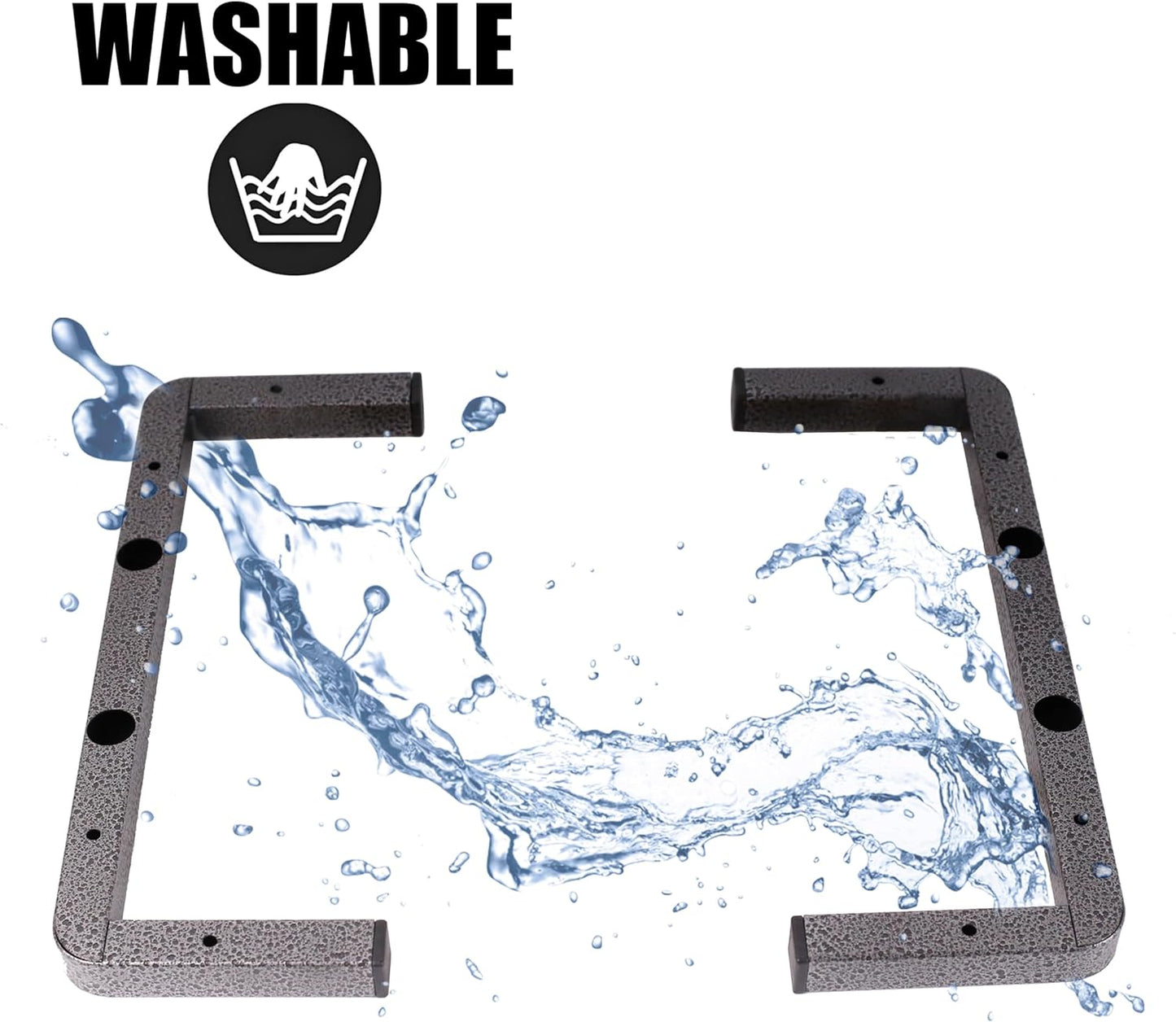 Large Bird Training Perch Long Stand for African Grey Macaw Big Birds, Durable Heavy Duty Rustproof Metal Frame with 4 Wooden Bars for Bird to Play Climb and Exercise Toy