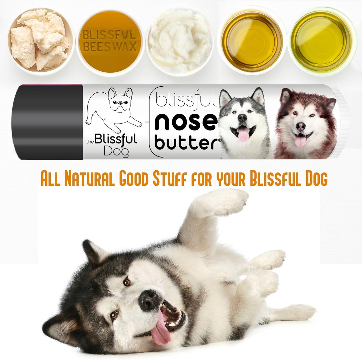 The Blissful Dog Malamute Unscented Nose Butter - Dog Nose Butter, 0.50 Ounce