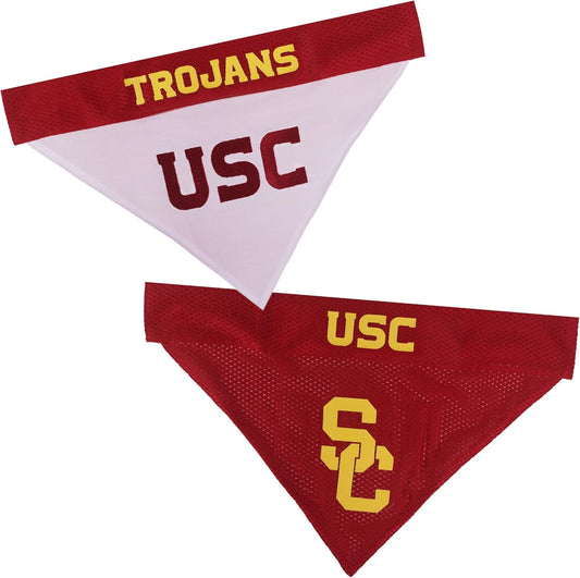 Pets First Collegiate Pet Accessories, Reversible Bandana, USC Trojans, Large/X-Large