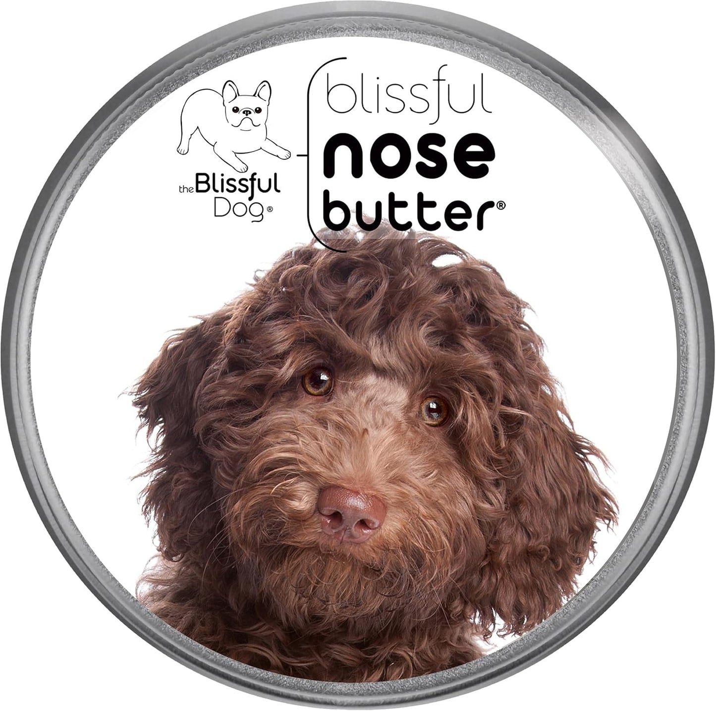 The Blissful Dog Labradoodle Nose Butter for Dry, Cracked Skin, Lick-Safe Dog Nose Balm with Moisturizing Shea Butter, Almond, Olive, and Essential Oils, Pet Supplies, Uncented, 8 oz.
