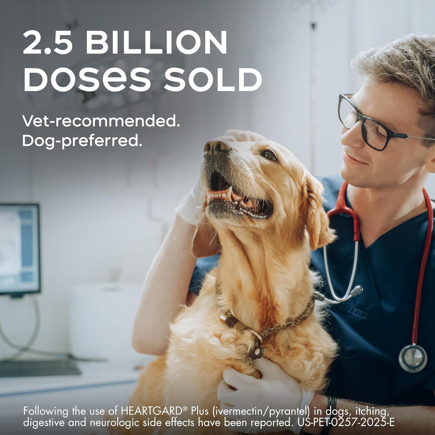 HEARTGARD® Plus (ivermectin/pyrantel) Real-Beef Chewables for Dogs 26-50 lbs (Green Box) 1 Month Supply of Chews (Heartworm Disease Preventive)