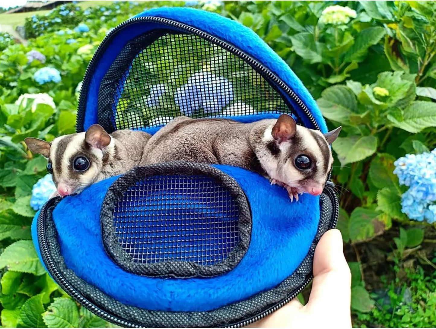 Kucci Carry Pouch - Fleece Travel Bonding Carrier Bag - for Sugar Gliders, Squirrels, Marmosets, Hamsters, Rodents, Rats, Reptiles & Other Small Pets (X-Large)