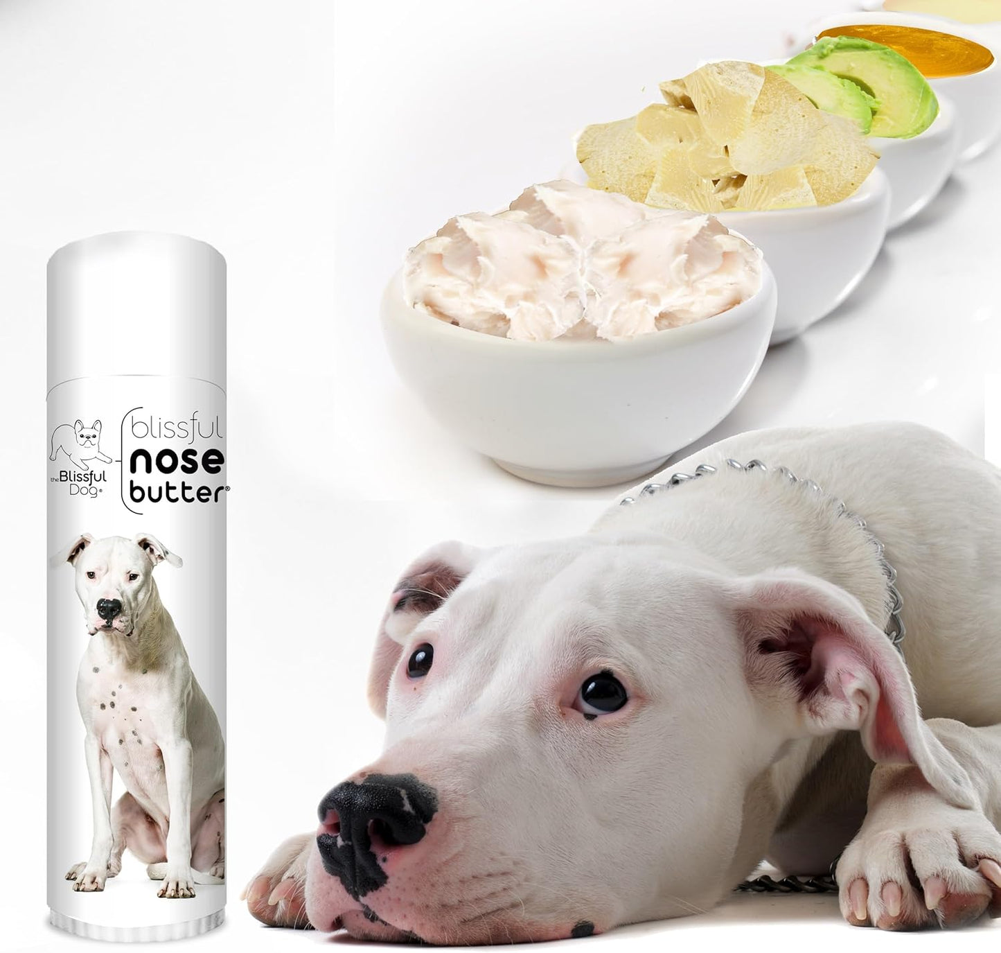 The Blissful Dog Dogo Argentino Unscented Nose Butter - Dog Nose Butter, 16 Ounce