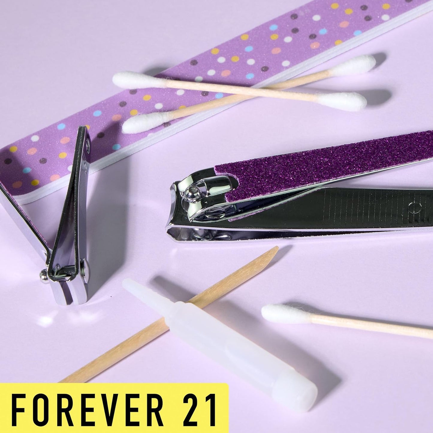 Nail Clippers Set - 2pc Purple Glitter Nail Clipper Value Pack, Big & Small Precision Nail Clippers Pack, Essential Manicure & Pedicure Tools