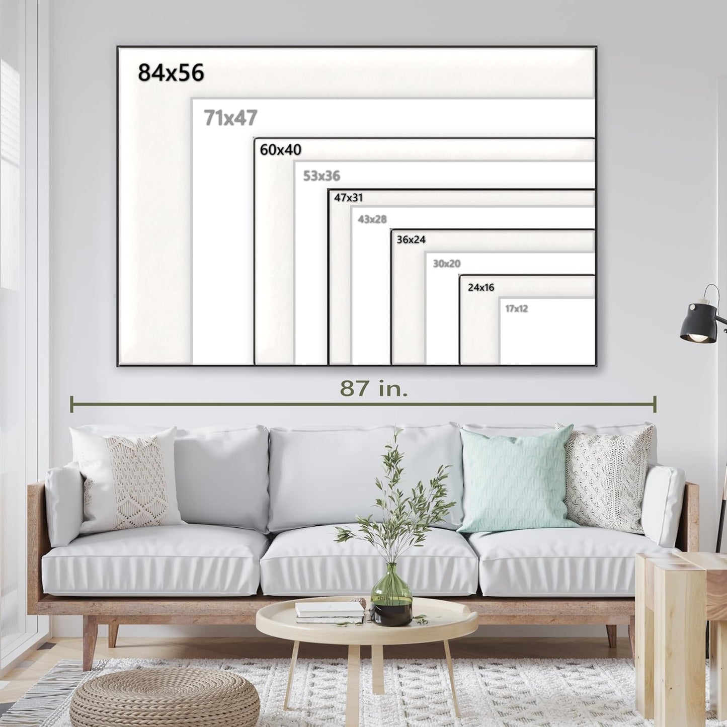 Nature Wall Art Prints - Ocean Forest Mountain Lake Canvas Landscapes - Small to Extra Large Living Room Bedroom Kitchen Bathroom Décor (Serenity in the Forest, 31L" x 47W")