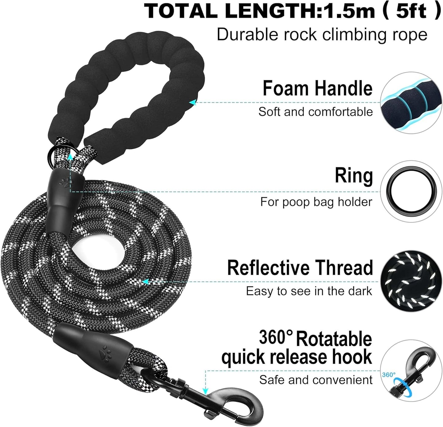 haapaw Dog Harness with Leash Set, No Pull Adjustable Reflective Step-in Puppy Harness with Thickened Padded Vest for Extra-Small/Small Medium Dogs