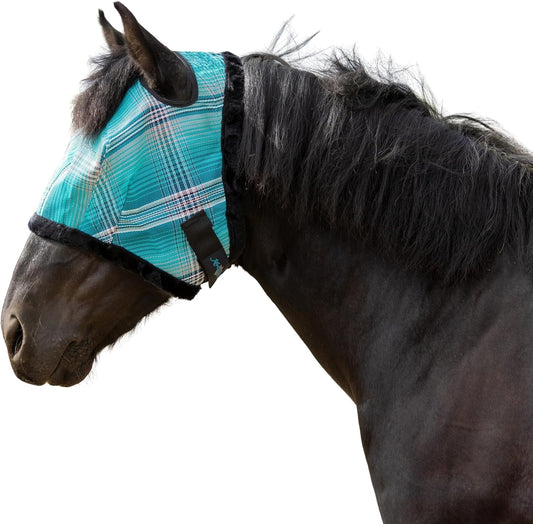 Kensington UV Fly Mask with Fleece Trim - Protective Mask with Dual Ear Opening Size: XXL Color: 2021-Atlantis