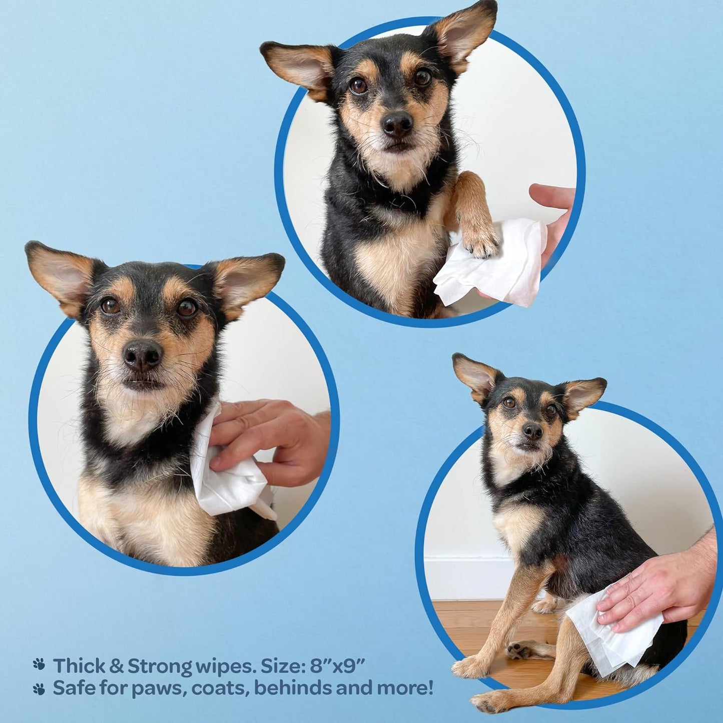 Best Pet Supplies Pet Grooming Wipes for Dogs & Cats,Deodorizer for Coats & Dry, Itchy, or Sensitive Skin, Clean Ears, Paws, Body, & Butt - Soothing Oatmeal, 400 Count