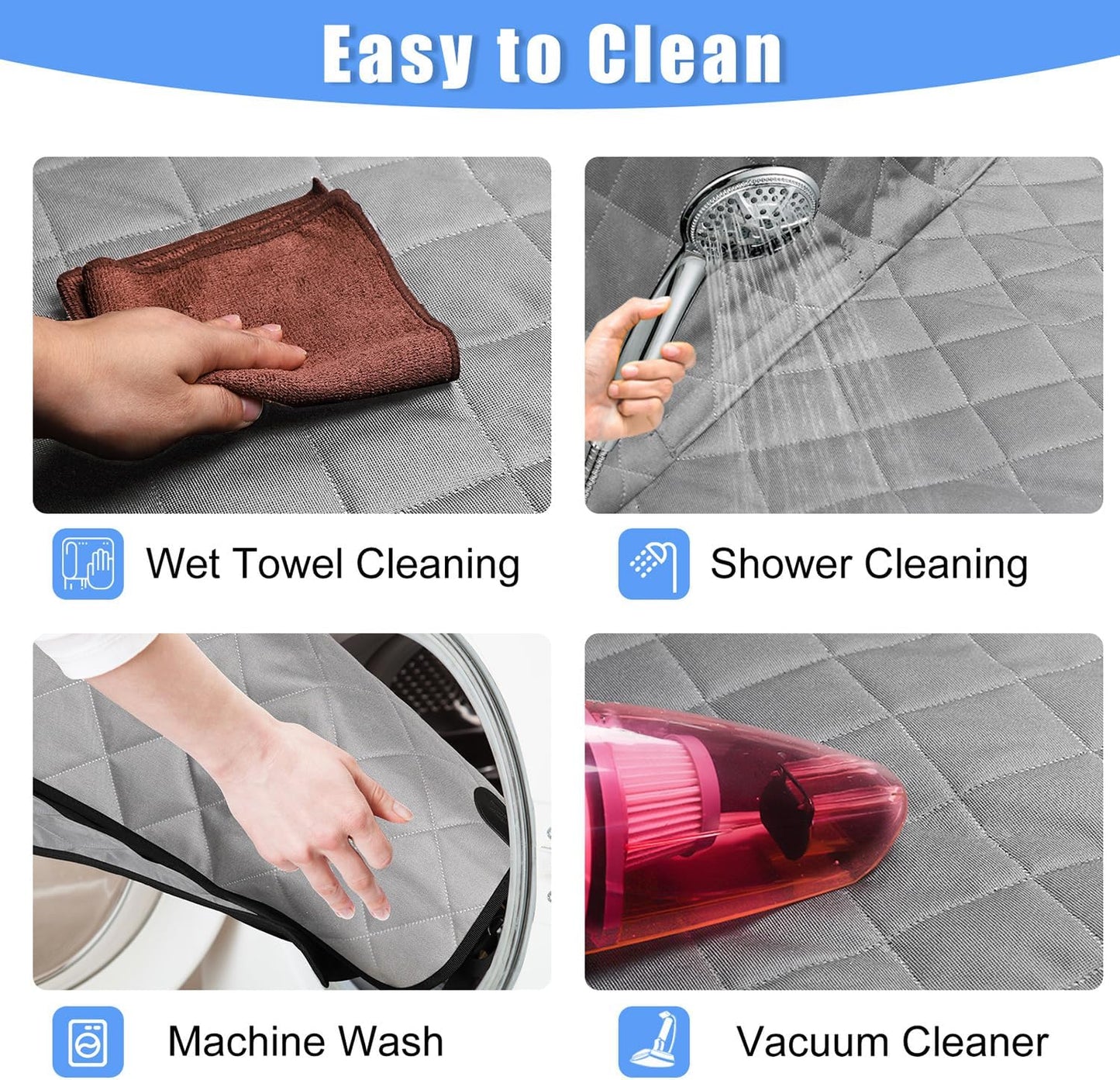 Kytely Dog Car Seat Cover XL, Heavy Duty Dog Seat Cover for Back Seat, 100% Waterproof Nonslip Hammock for Car with Side Flap, Scratch Proof Pet Back Seat Covers