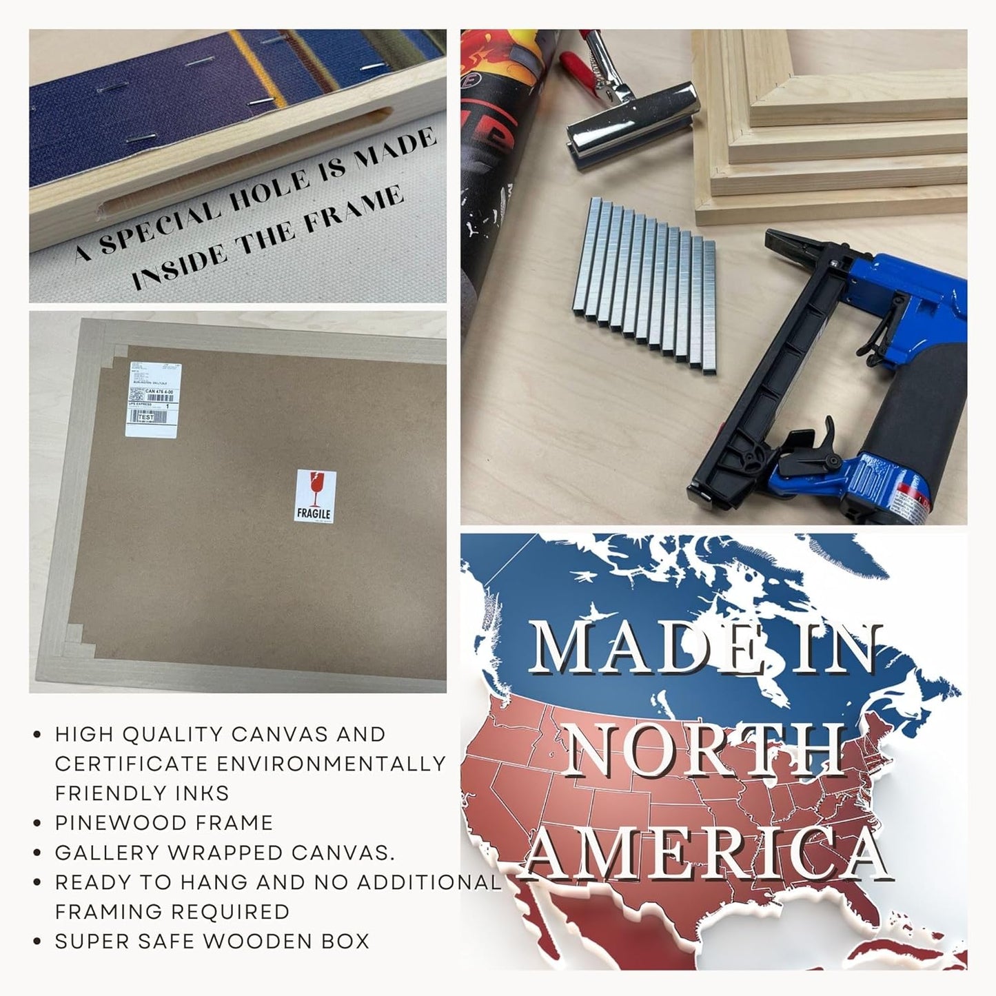 Nature Wall Art Prints - Ocean Forest Mountain Lake Canvas Landscapes - Small to Extra Large Living Room Bedroom Kitchen Bathroom Décor (Blue Ocean Wave, 24L" x 36W")