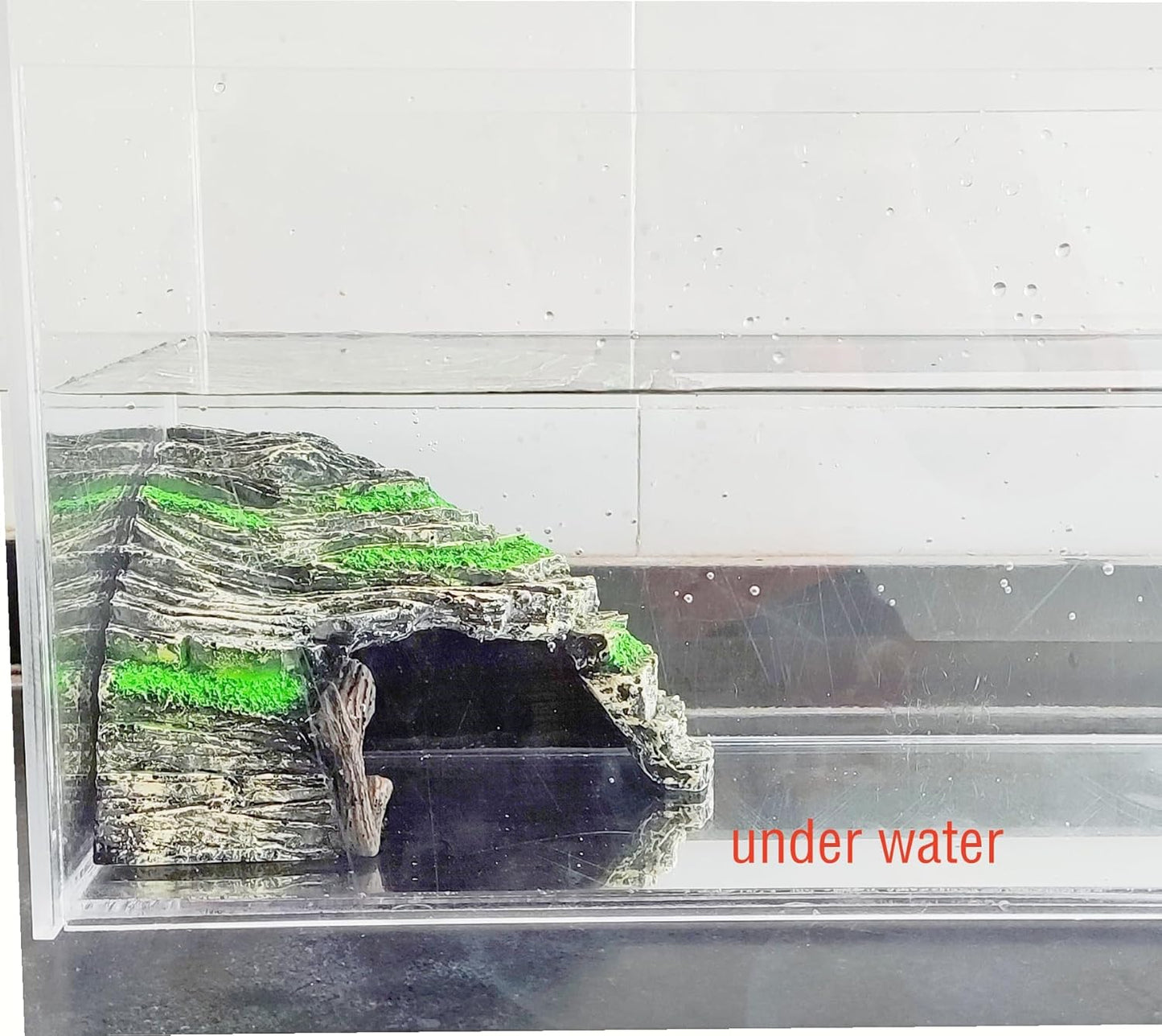 LEOTERRA Reptile Hide, Reptile Basking Platform and Aquarium Cave for Lizards, Geckos, Turtles,Snakes & Fish, Resin Material,Colorfast Underwater Design Aquarium & Terrarium Accessories