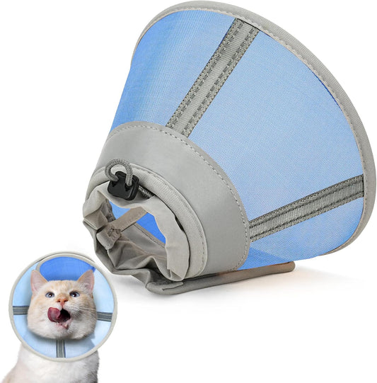 Cat Cone Collar Soft, Cat Recovery Collar for Large Medium Small Kittens, Kitty Cone Alternative After Surgery