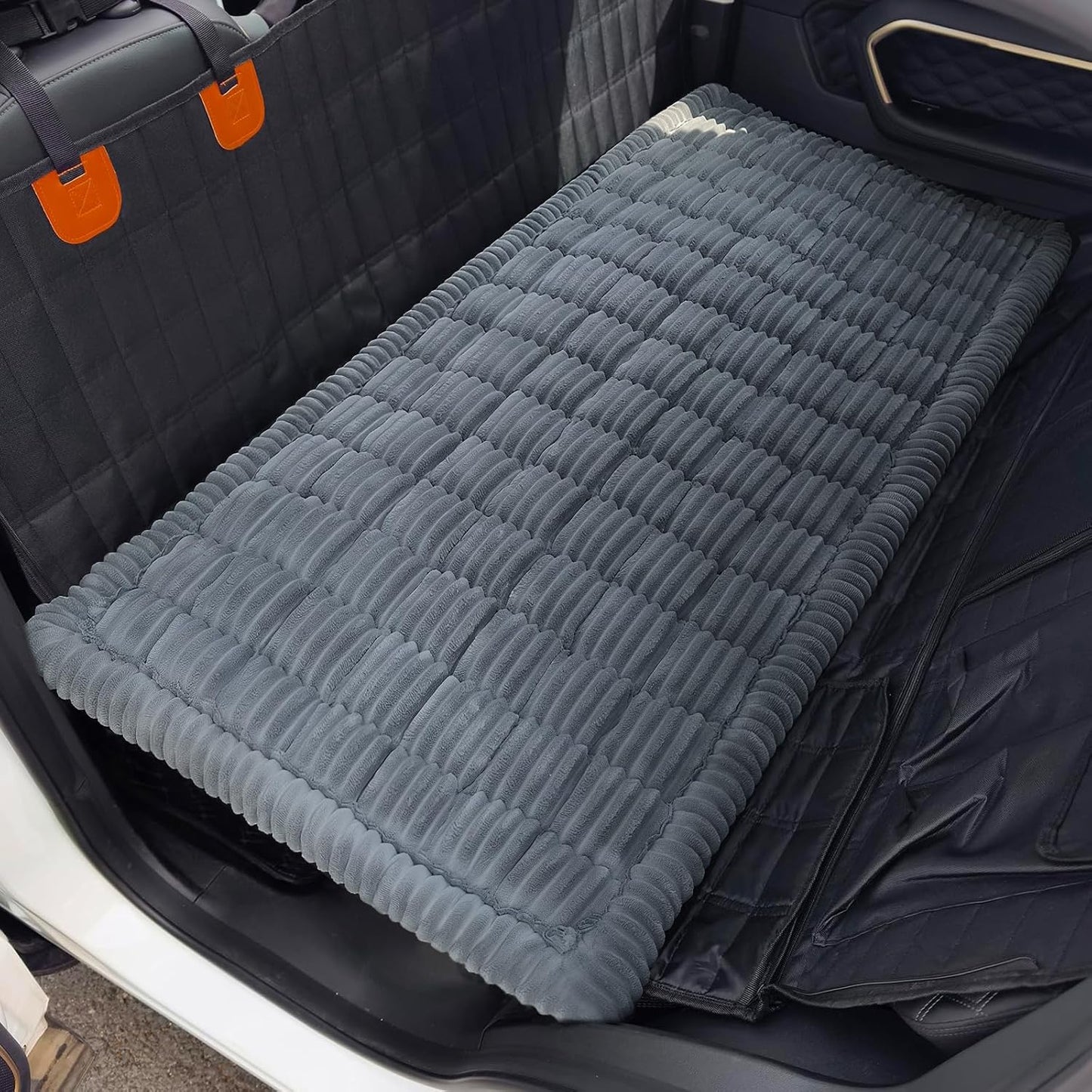 Dog Bed Mat for Car Back Seat Extenders, Washable Non-Slip Travel Cover for Back Seat - 24.8"x54", Grey